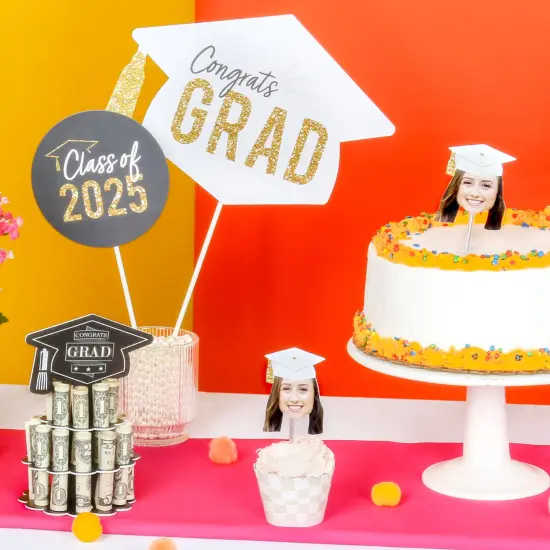 Big Dot of Happiness Graduation Cheers - DIY Graduation Party Money Holder Gift - Cash Cake {5}