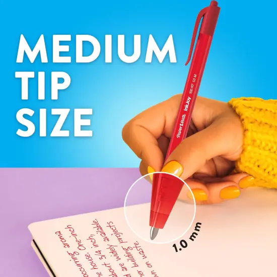 Retractable Ballpoint Pens, Medium Point (1.0mm), Assorted, 20 Count {4}