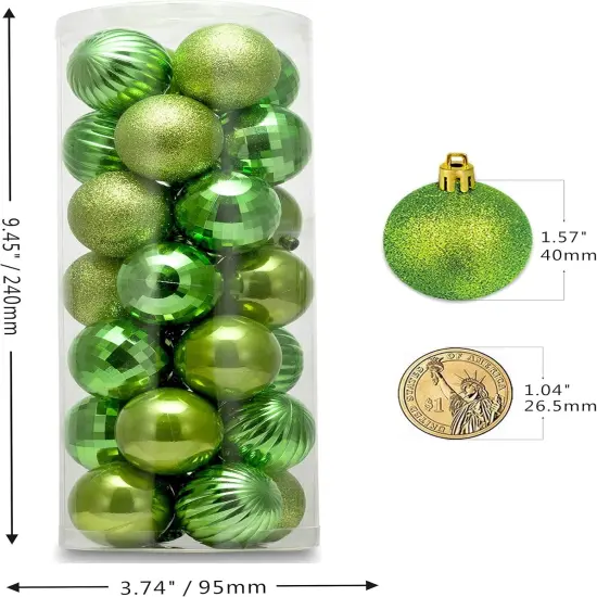 Small Size 28ct shatterproof Christmas Ball {3}