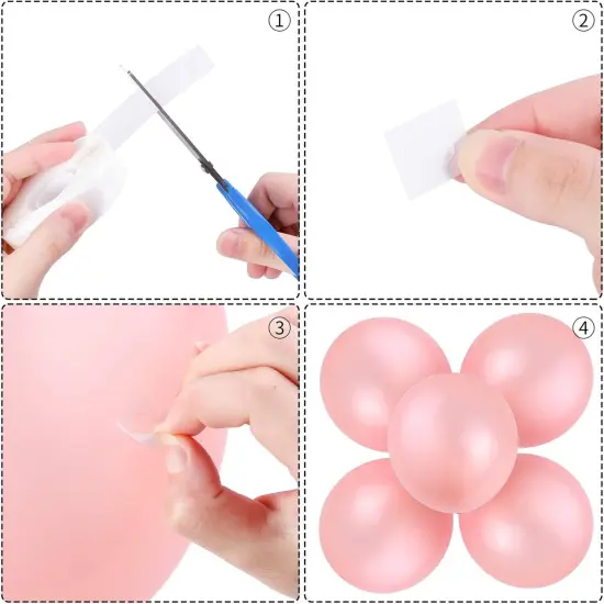 Clear Balloon Glue Points Removable Adhesive Dots Double Sided Glue Points Stickers Non Trace Adhesive Glue Tape for Craft Supplies Decoration, 500 Pieces Per Roll {4}