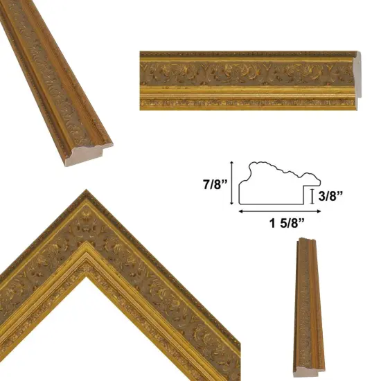 French Gold Leaf Ornate Picture Frame 18x18 frame {2}