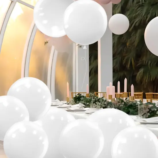 9pcs White Giant Balloons Latex {2}