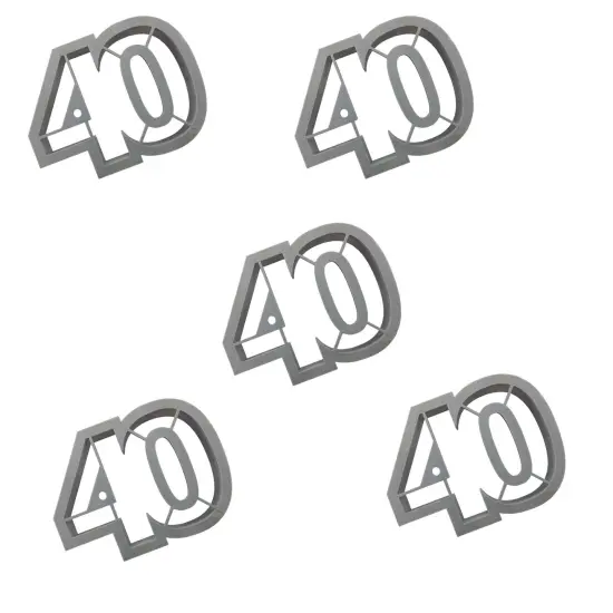 Number 40 Cookie Cutter 4 Inch Hand Made In The USA {5}