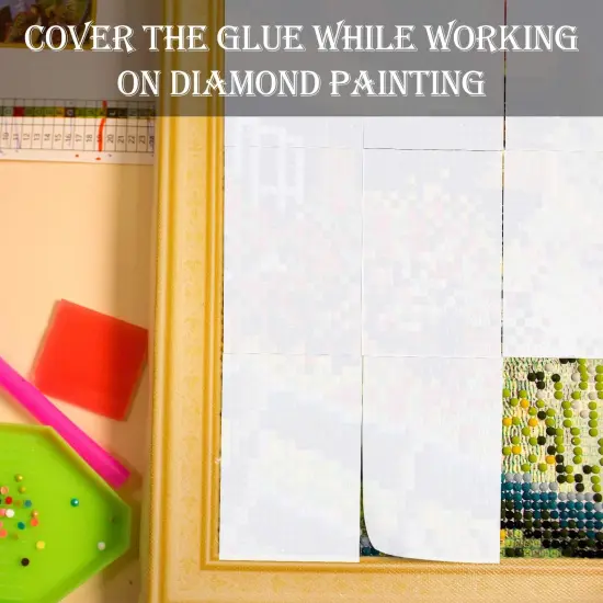 100 Pieces Diamond Painting Release Paper Accessories & Tools, Double-Sided Non-Stick Cover Replacement Paper, 5.9 x 3.9 Inch {3}