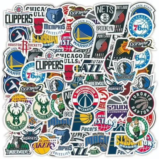 Football Rugby Stickers for Basketball Team Fans(98pcs) Vinyl Waterproof Stickers for Water Bottles Teens Boys Luggage Laptop Snowboard {4}