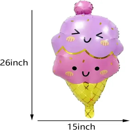 8PCS Ice Cream Cnady Foil Balloons Sweet Candy Foil Balloon for ice Cream Themed Party Decorations Baby Shower Wedding Party Decorations {3}