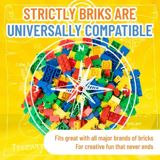 Strictly Briks Toy Building Block, Blue, Green, Red, and Yellow, 216 Pieces, Classic Bricks Building Starter Kit for Kids, 100% Compatible with All Major Brick Brands, Ages 3-14 Multicolor {4}