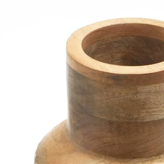 Decorative Handcrafted Wood Vase - 6.5" x 12.5" Natural {3}