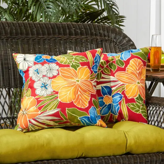 Outdoor 17 x 17 in. Square Throw Pillow (2-Pack) Cayman {7}