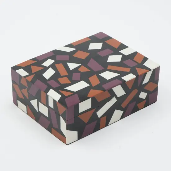 Geometric Design Resin Box - Set of 2 {4}