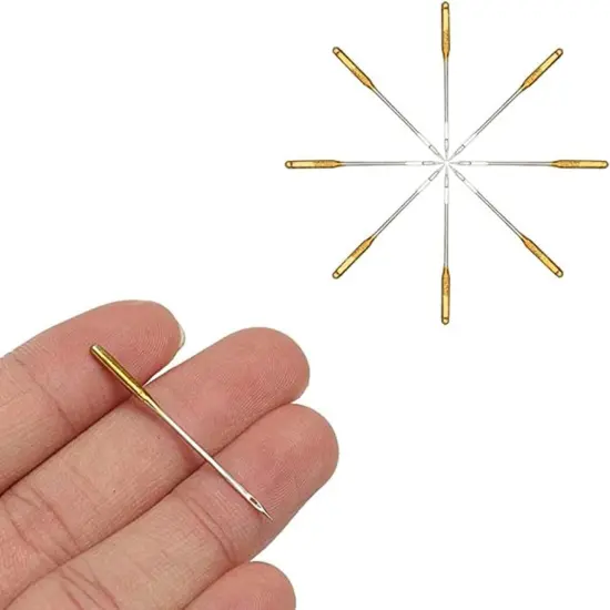 10Pcs Silver Universal Sewing Machine Needles, Size 16, Compatible with Most Home Sewing Machines, Ideal for Medium to Heavyweight Fabrics, Universal Point, Sewing Machine Needles {2}