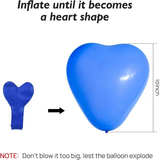 100 Pack Heart Shaped Balloons,10 Inch Latex Heart Balloons for Valentine's Day Engagement Wedding Party Decorations (White) {2}