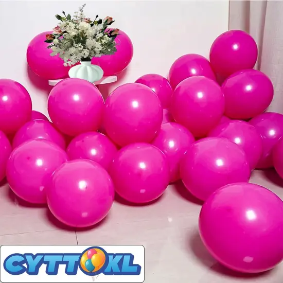 Hot Pink Latex Balloons 12 inch 200 Pack Matte Helium Balloon {3}