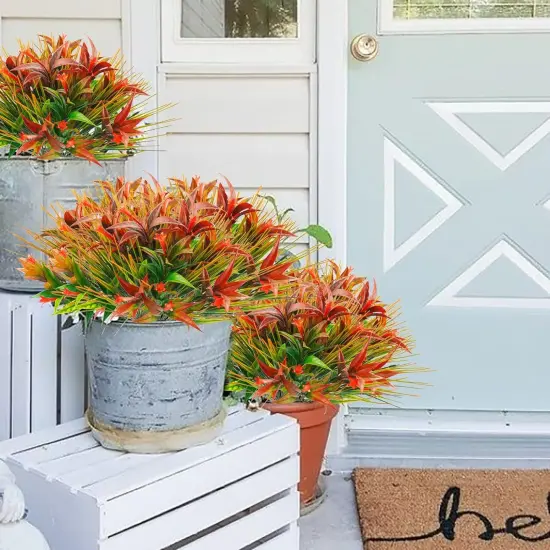 16Pcs Summer Bushes Outdoor Artificial Plants UV Resistant {4}