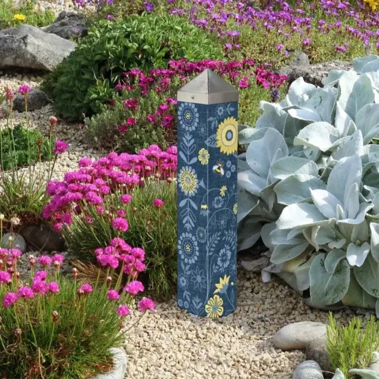 Sunflower Bee Art Peace Pole 20 Inches Tall Jennifer Brinley {3}