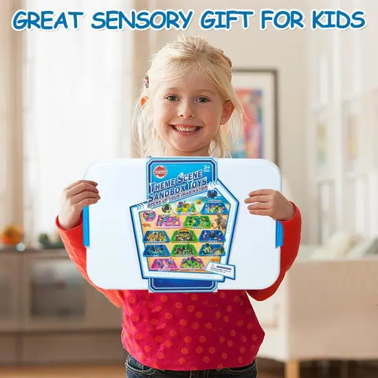 Summer Mermaid Sensory Bin Sandbox Toys for Toddlers Girls Kids- Mermaid Toys for Kids Play Sand Kit Sensory Sand Bin Toys with 2.2 lbs Sand & Castle Mold,Great Christmas Birthday Gift for Girl Kids {5}