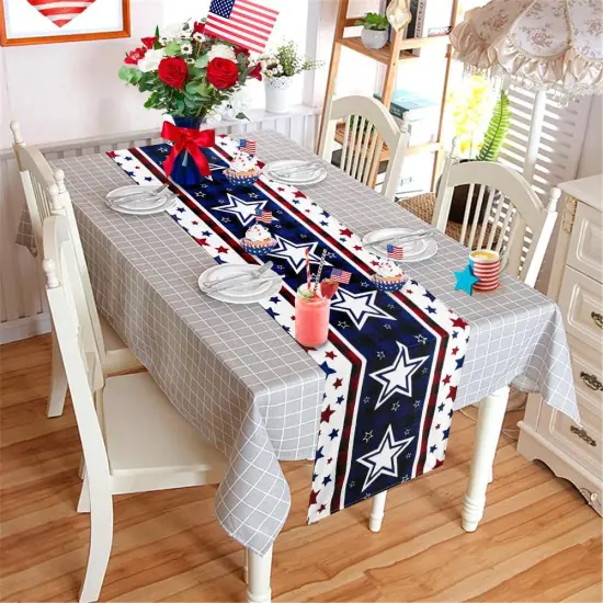 Stars Patriotic Memorial Day Table Runner {3}