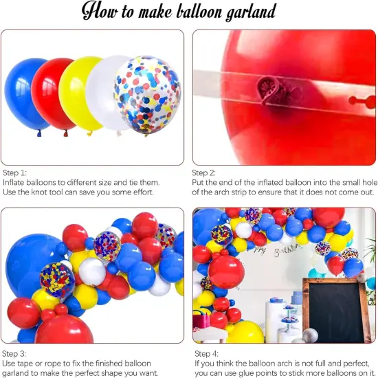 Yellow White Dark Red Dark Blue Balloons and Confetti Balloon for Baby Shower Birthday Graduation Wedding Festival Party Decoration {3}