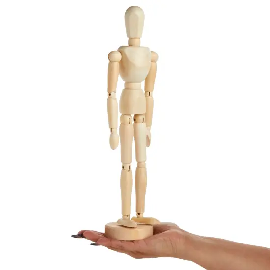 3 Pack Posable Art Figure Model, Flexible Wooden Drawing Mannequin for Artists, Sketching (13 in) Brown {7}