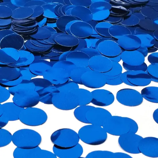 Blue Confetti 0.6 inch,Round Blue Foil Confetti,Shiny Blue Confetti for Party Decoration or Filled Balloons,(3.52 oz) {1}