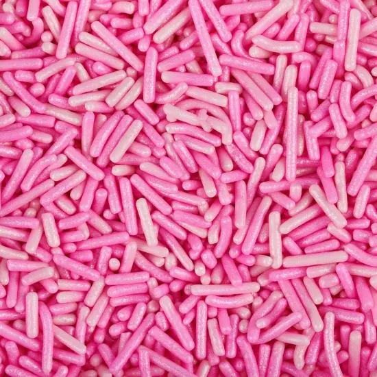 Krazy Sprinkles - Pink Pearl Jimmies (1/2 Cup, 1x Jar) for Cakes, Ice Cream & Cookies {1}