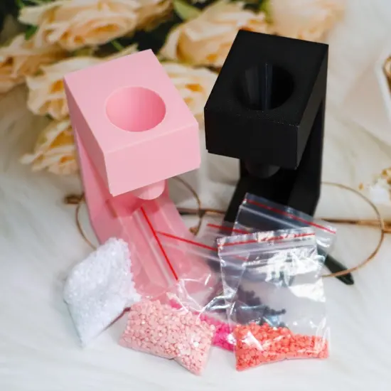 Diamond Painting Bag Funnel,Diamond Painting Drill Funnel for Zip Bags,Diamond Painting Accessories Tools (Pink) {4}