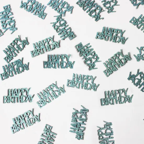 Blue Happy Birthday Confetti Birthday Table Decorations Baby Blue Glitter Table Scatters for Kids Boy Birthday Party Supplies 100PC {4}