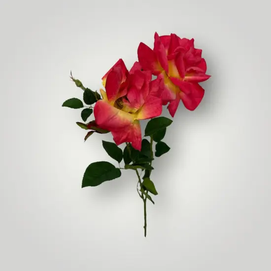 35" Realistic Pink Open Rose Spray with Faux Thorns &ndash; Long Stem Artificial Flower for Arrangements, Wreaths & Home Decor-FSR845-TY {3}