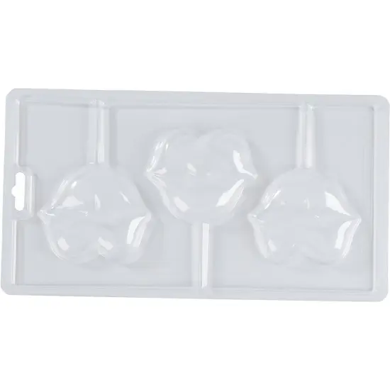 Juvale 3 Pack Heart Valentines Lollipop Mold, Create Chocolate Kisses and Candy Lollipop Hearts, Dessert Shapers for Party Treats (11 x 6 x 0.8 Inches) Clear {5}