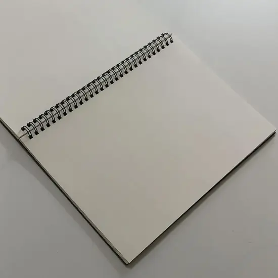 B5 Spiral Notebook/Spiral Journal Unruled/ Sketchbook, 100gsm Thick Blank Paper & Hard Kraft Cover, 65 Sheets (130 Pages), 3-Pack, 10.5" x 7.2", Blue {2}