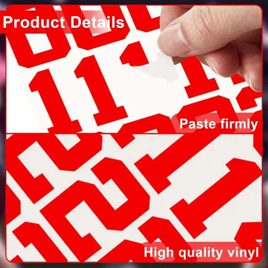 102 Pcs Sports Helmet Numbers Sticker 1.25 Inch Vinyl Decals Self-Adhesive Hockey, Baseball, Football, Lacrosse, Batting Helmet Numbers {5}
