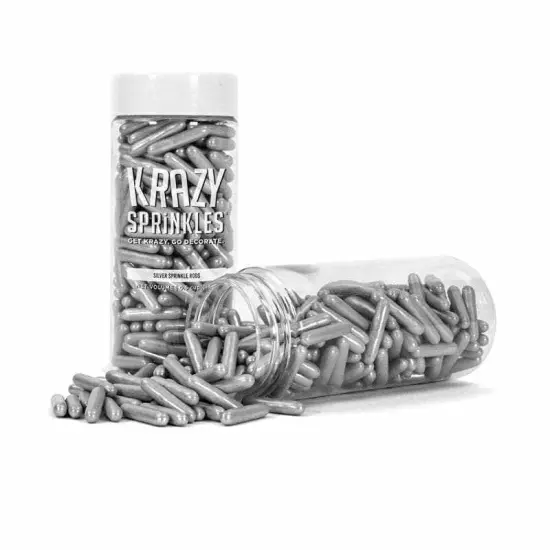 Metallic Silver Rods Sprinkles {2}