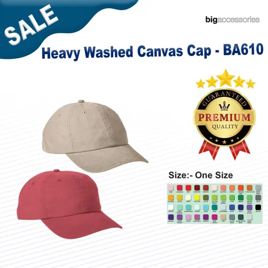 Big Accessories&reg; Heavy Washed Canvas Cap DARK GRAY {2}
