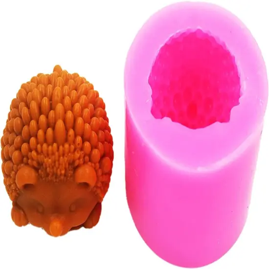 3D Hedgehog Soap Mold Craft Art Silicone Soap Mold DIY Handmade Candle Mold {5}