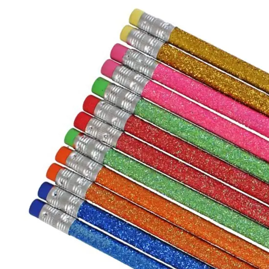 Glitter Pencils No. 2 Lead 7.5" Length {5}