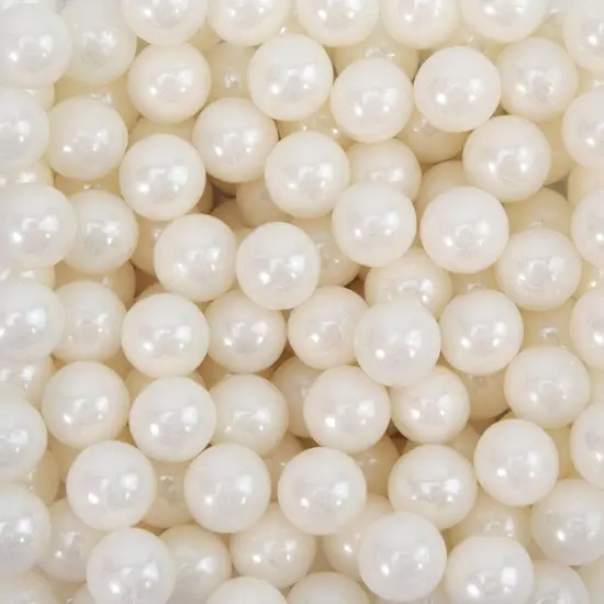 Krazy Sprinkles - White Pearl 8mm Beads (1/2 Cup, 1x Jar) for Cakes, Ice Cream & Cookies {1}
