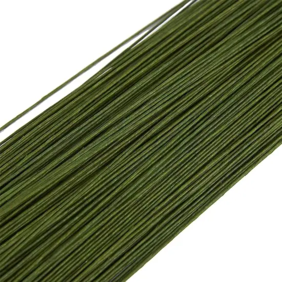 300 Pack Flower Wires, 16 Inches, 22 Gauges, Floral Stem Wires for DIY Crafts and Flower Arrangements for Bouquets, Wreaths, and Bows (Green) {1}
