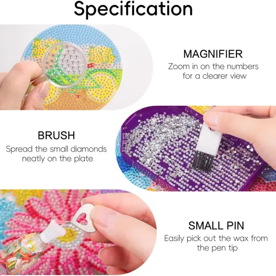 83 Pcs Diamond Painting Art Drill Dot Pen Tips Multi Placers Heads Nibs for Diamond Painting Nail Art Set Tool Accessories Kit 4710 {3}