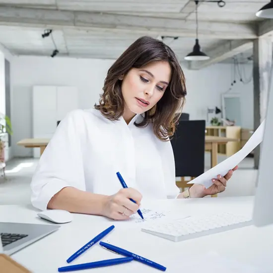 Felt Tip Pens, 40 Blue Pack, 0.7mm Medium Point, Felt Tip Markers Pens for Journaling, Writing, Note Taking, Planner, Perfect for School Office and Art Supplies {5}