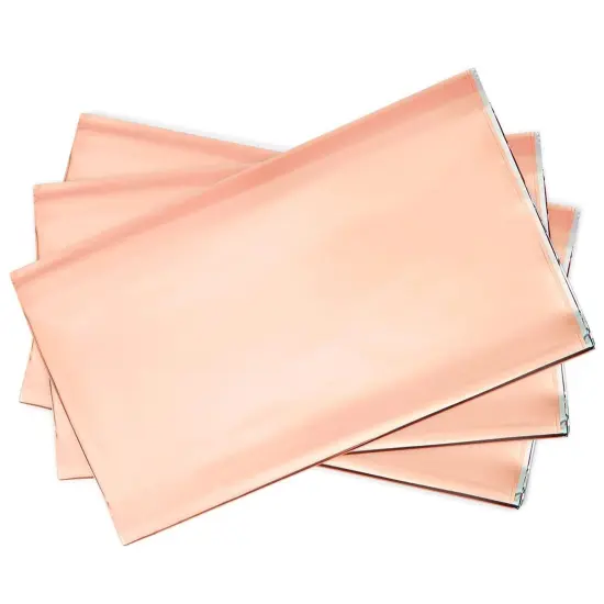 3 Pack Rose Gold Plastic Tablecloth, Metallic Table Cover Disposable for Pink Birthday Parties, Gender Reveal, Bridal Shower Decorations (54 x 108 In) {7}