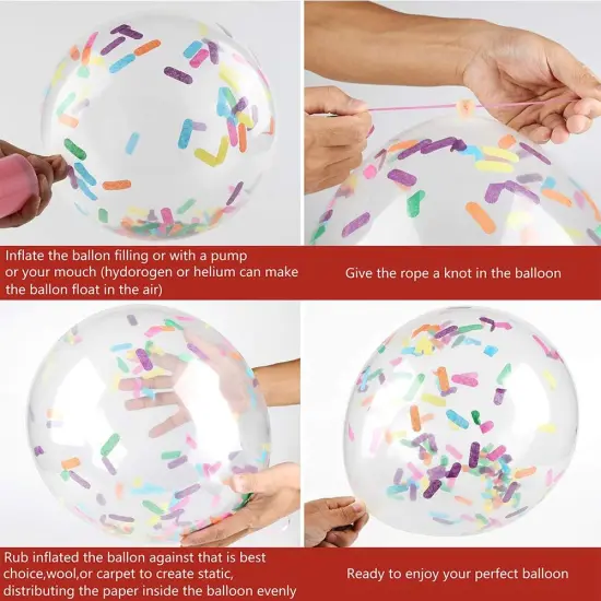 Party Balloon Birthday Balloons Sprinkles Confetti Balloon Pack - Ice Cream Sprinkle Balloons {3}
