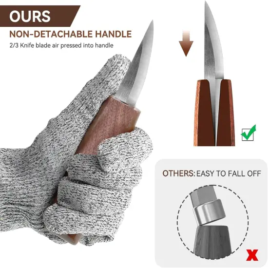 Wood Carving Kit Deluxe-Whittling Knife, Wood Carving Knife Set, Wood Whittling Kit for Beginners, Carving Knife Woodworking Wood Carving Tools Set with Large Leather Case {4}
