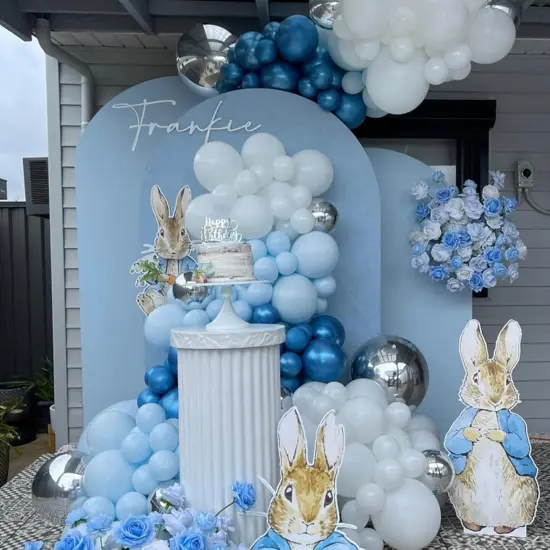 50pcs Blue Latex Balloons {5}