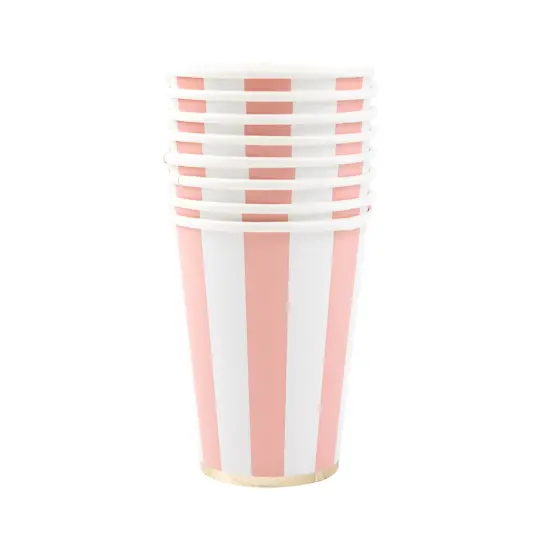 PETAL PINK SIGNATURE CABANA STRIPE CUPS {4}