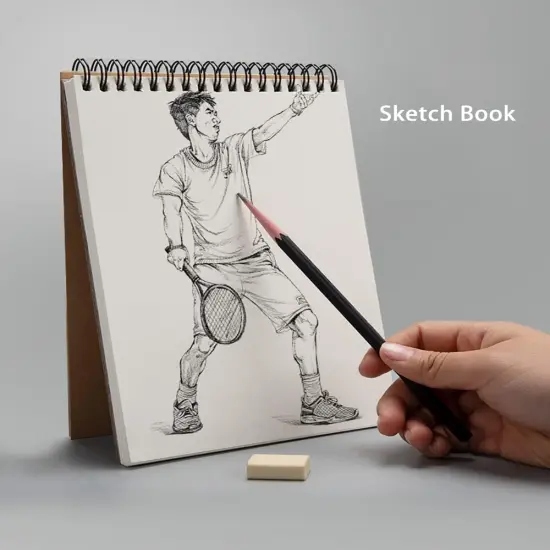 A5 (8.3"x5.8") Spiral Sketch Book, Sketchbook for Drawing and Sketching, 30 Sheets, 160gsm Paper, Vertical Sketch Pad {5}