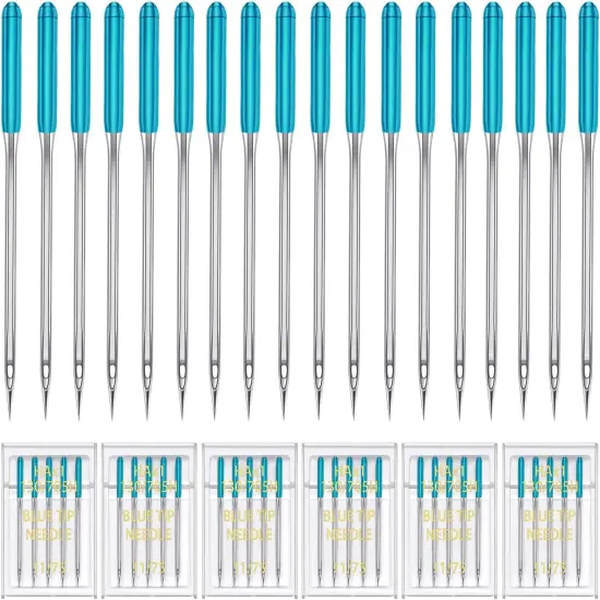 30 Pieces Sewing Machine Needles HAX1 130/705H Universal Regular Point Flat Shank Sewing Needle Compatible with Singer, Brother,Janome,Pfaff and Other Brand (Blue Size 11-30PCS) {1}