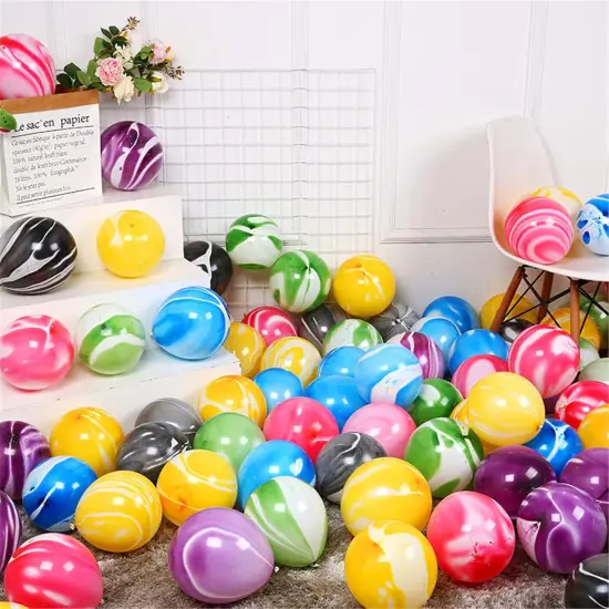 Rainbow Tie Dye Balloons 50PCS 12 Inch Agate Marble Latex Swirl Balloons For Tie Dye Birthday Party Supplies,Candyland,Bachelorette,Fun Hippie Party Decorations(Multi-Color) {2}