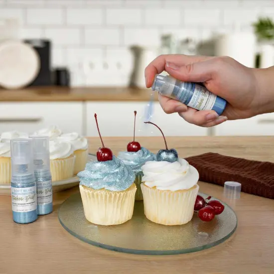Bakell - Soft Blue Tinker Dust Edible Glitter (25g, 1x Spray Pump) for Food, Desserts, and Beverages! {2}