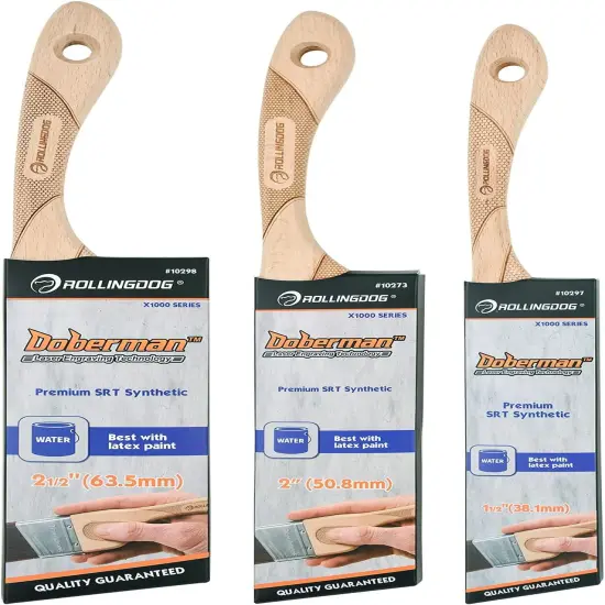Angled Paint Brush - Trim Brush with Ergonomic Wood Handle for Wall, Furniture, Cutting in Painting,3PC(1.5",2",2.5") {5}