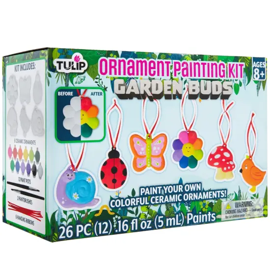Tulip Garden Buds 6-Pc. Ornament Painting Kit {1}